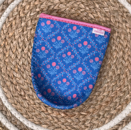 Blue Floral Iced Coffee Sleeve