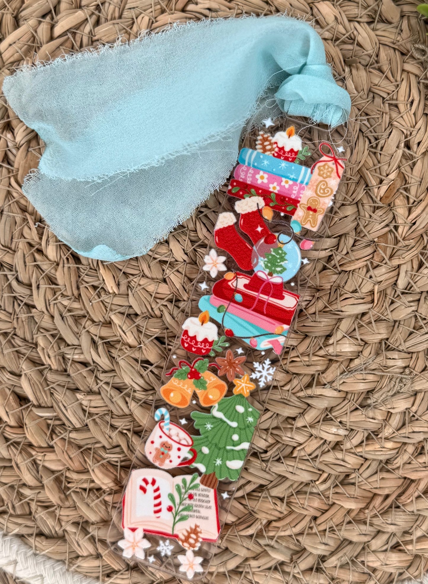 Cozy Christmas Acrylic Bookmark